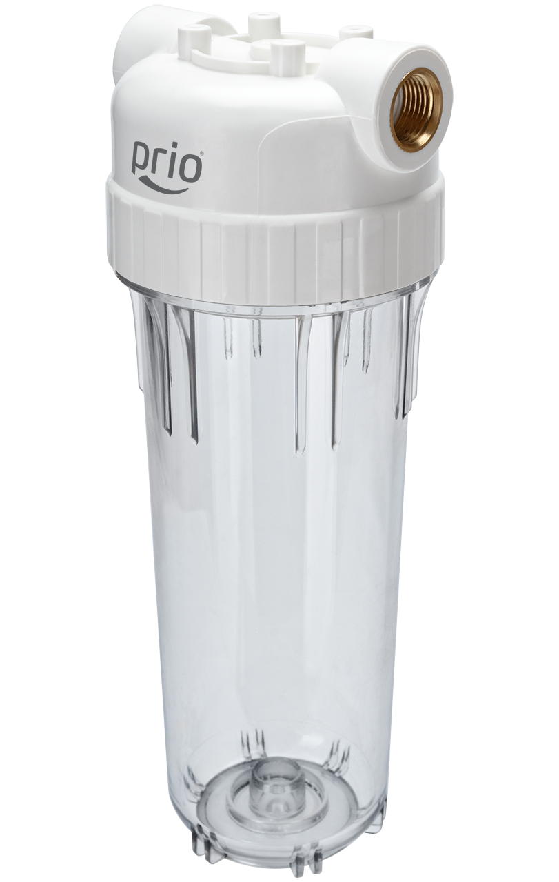 In-Line 10” water filter with transparent housing